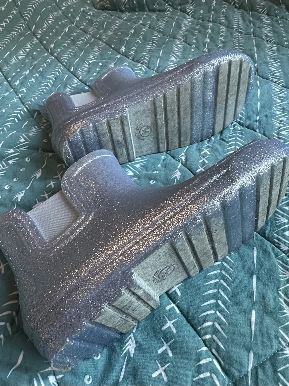 Gap Kids Glitter Rain Boots - Silver